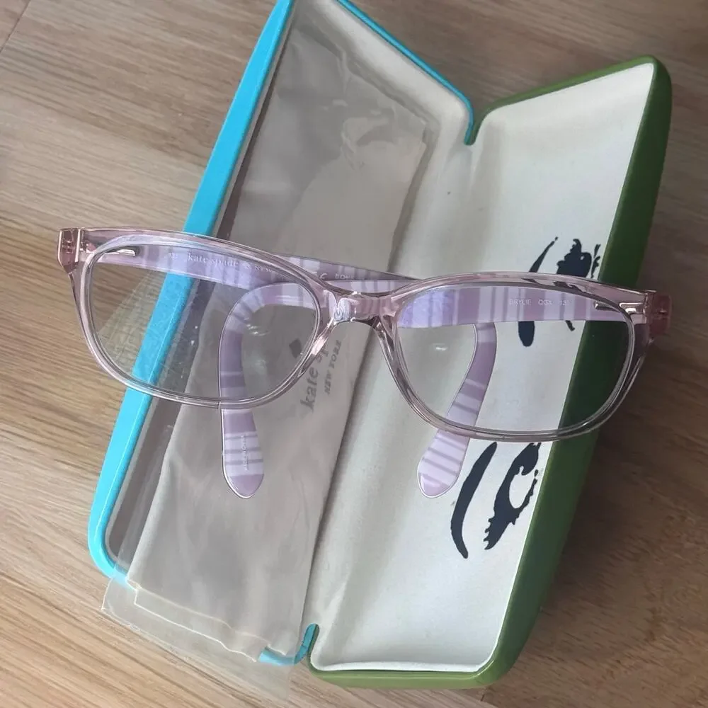 Kate Spade Beige Stripe White QGX Brylie Women's Eyeglasses Full Rim